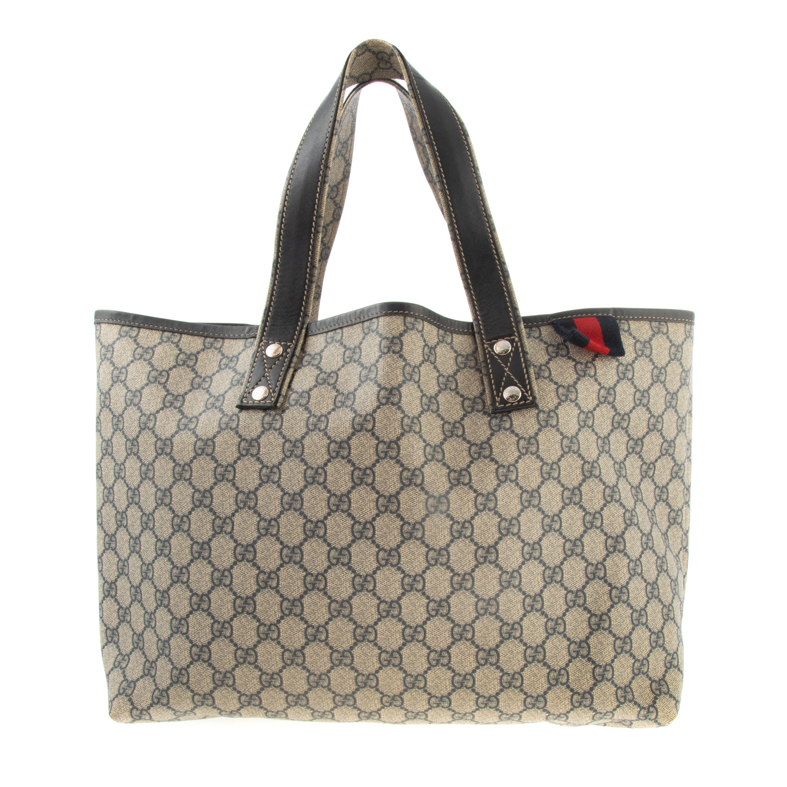 A GUCCI LARGE WEB LOOP TOTE A navy 338dcf