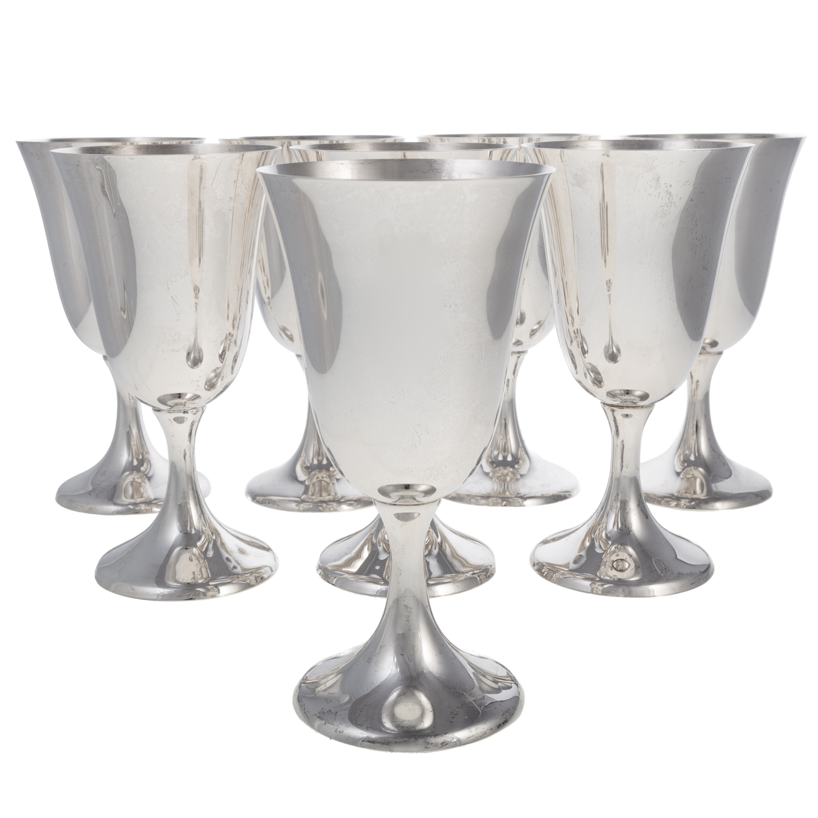 EIGHT W BELL CO STERLING GOBLETS 338e12