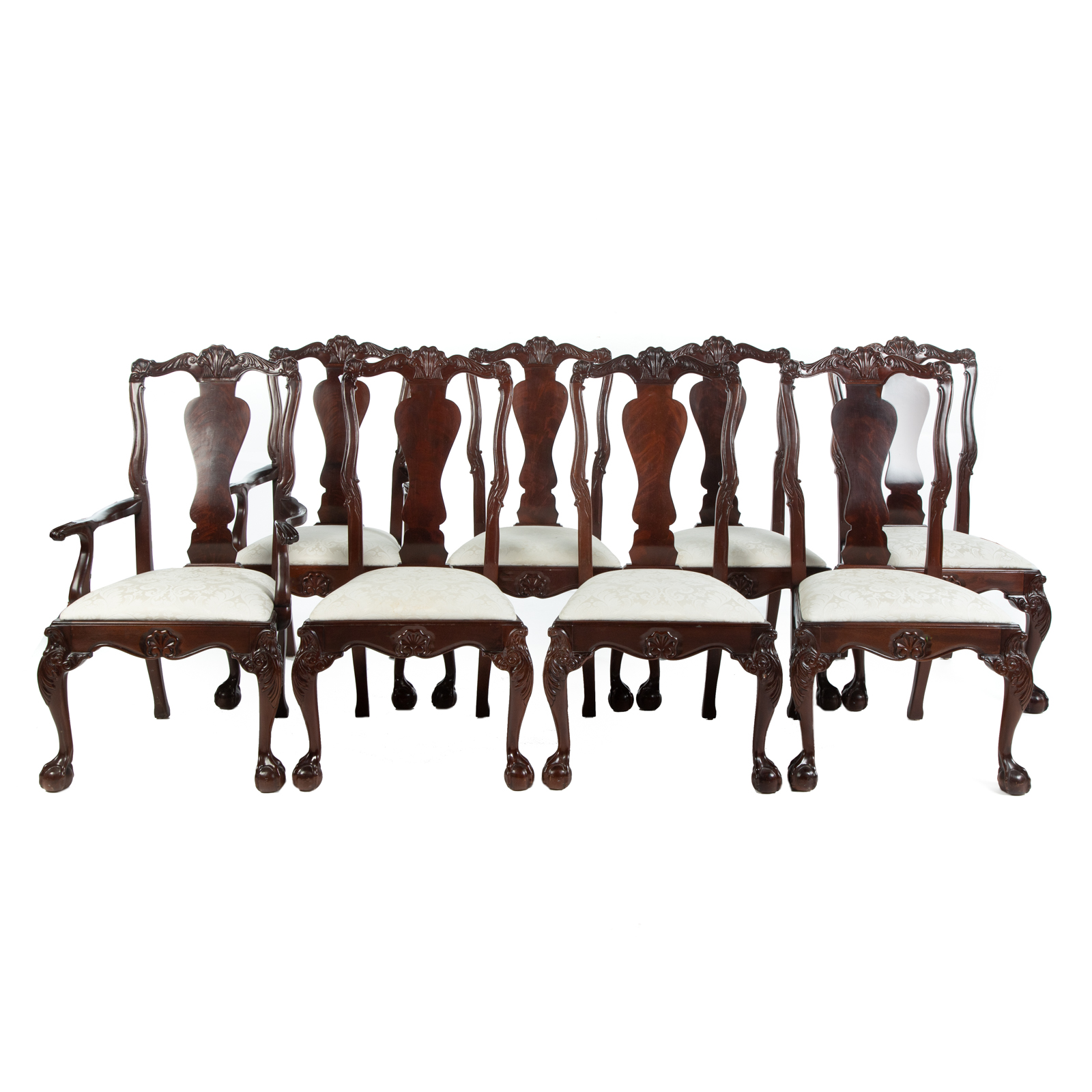 EIGHT BERNHARDT MAHOGANY CHIPPENDALE 338e50