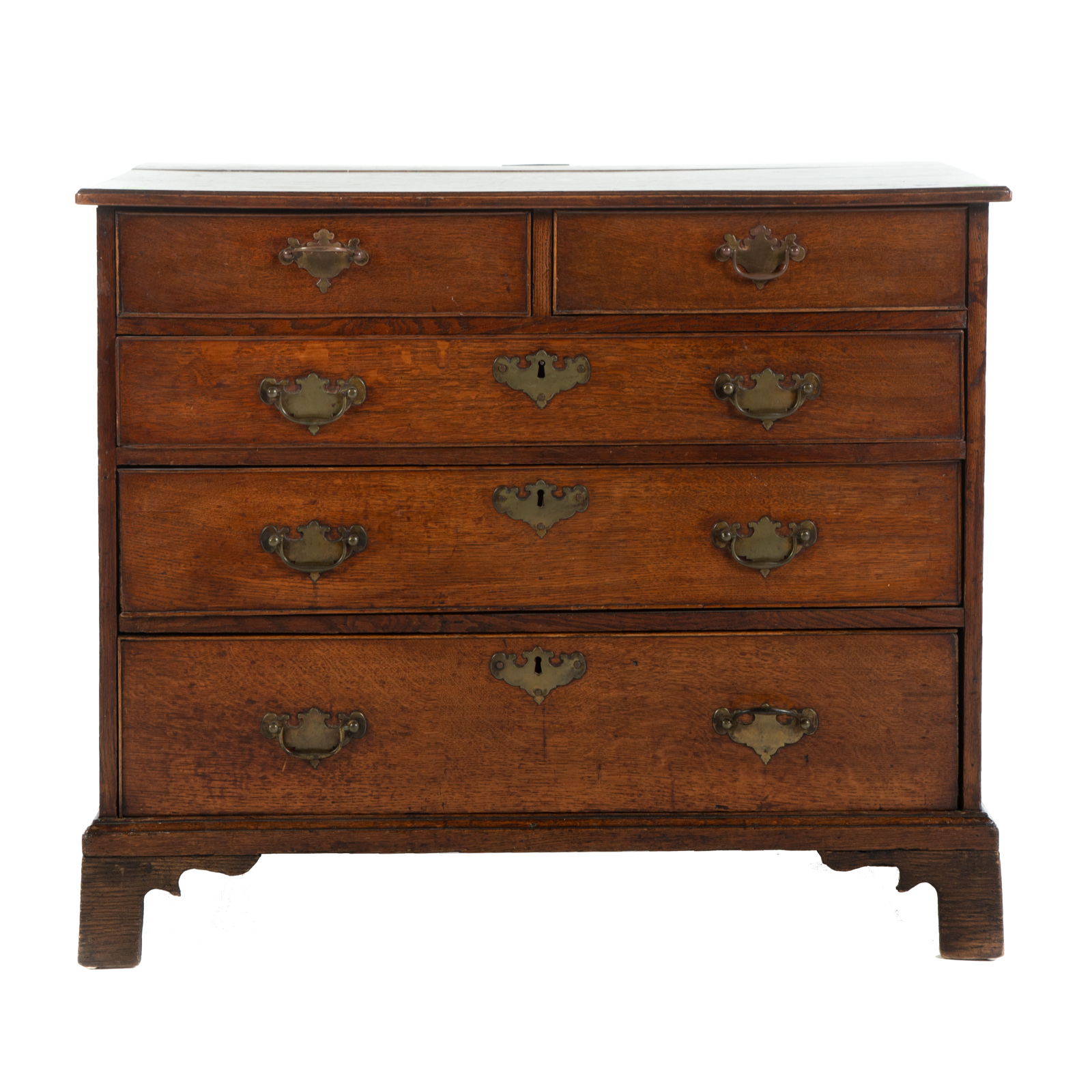 GEORGIAN OAK CHEST OF DRAWERS Early 338e56