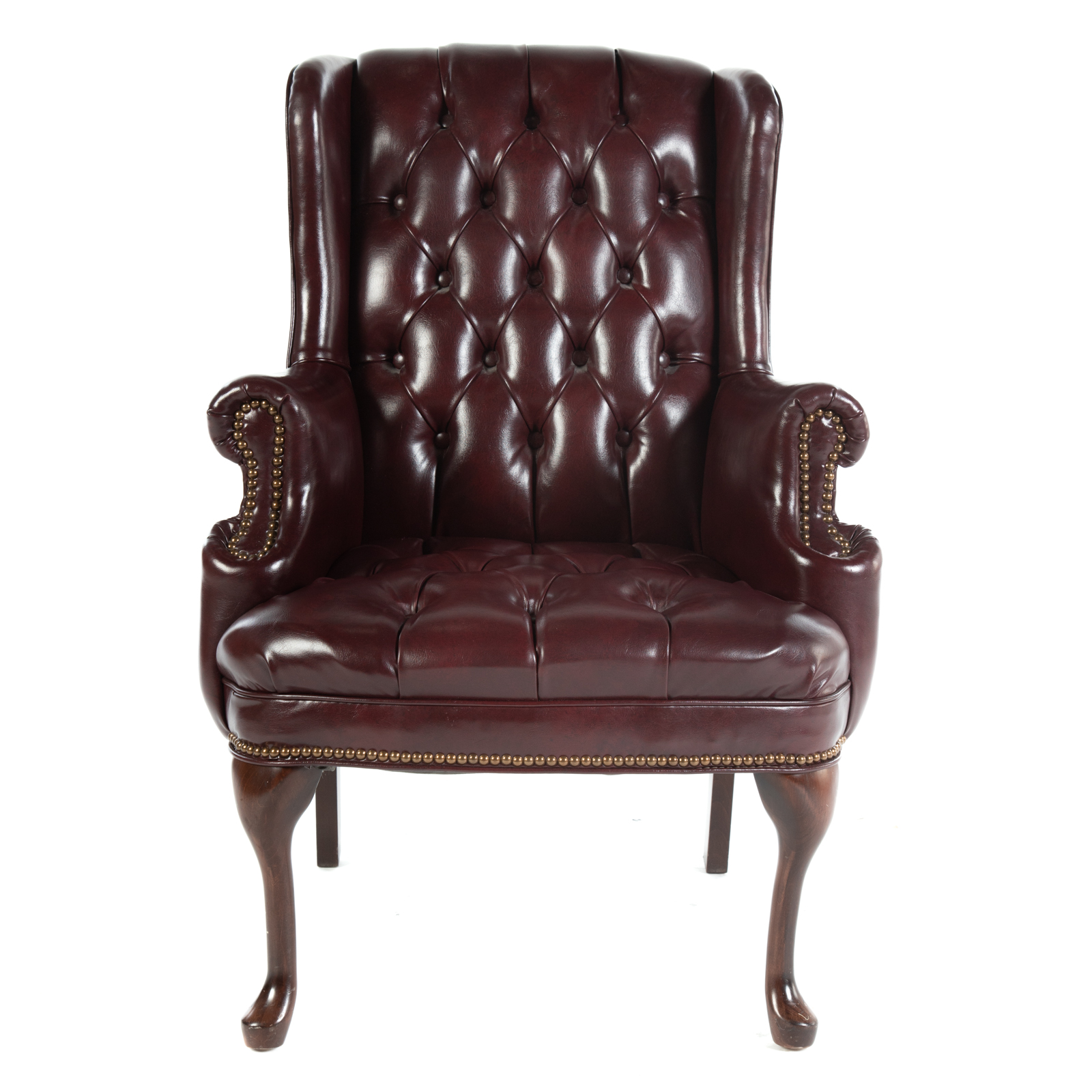 QUEEN ANNE STYLE TUFTED WING CHAIR 338e54
