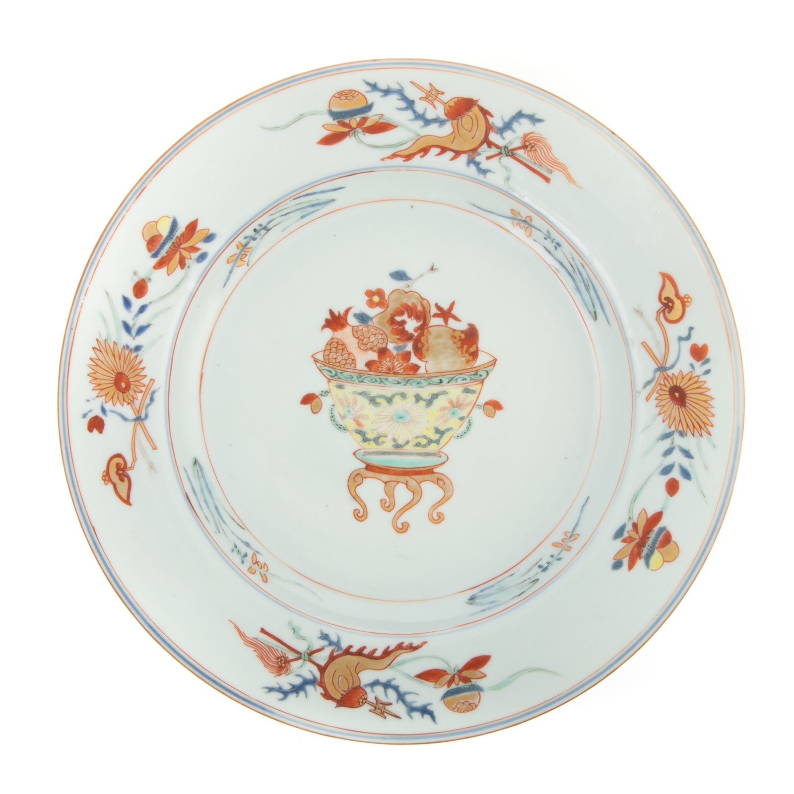 CHINESE EXPORT ROUGE DE FER PLATE