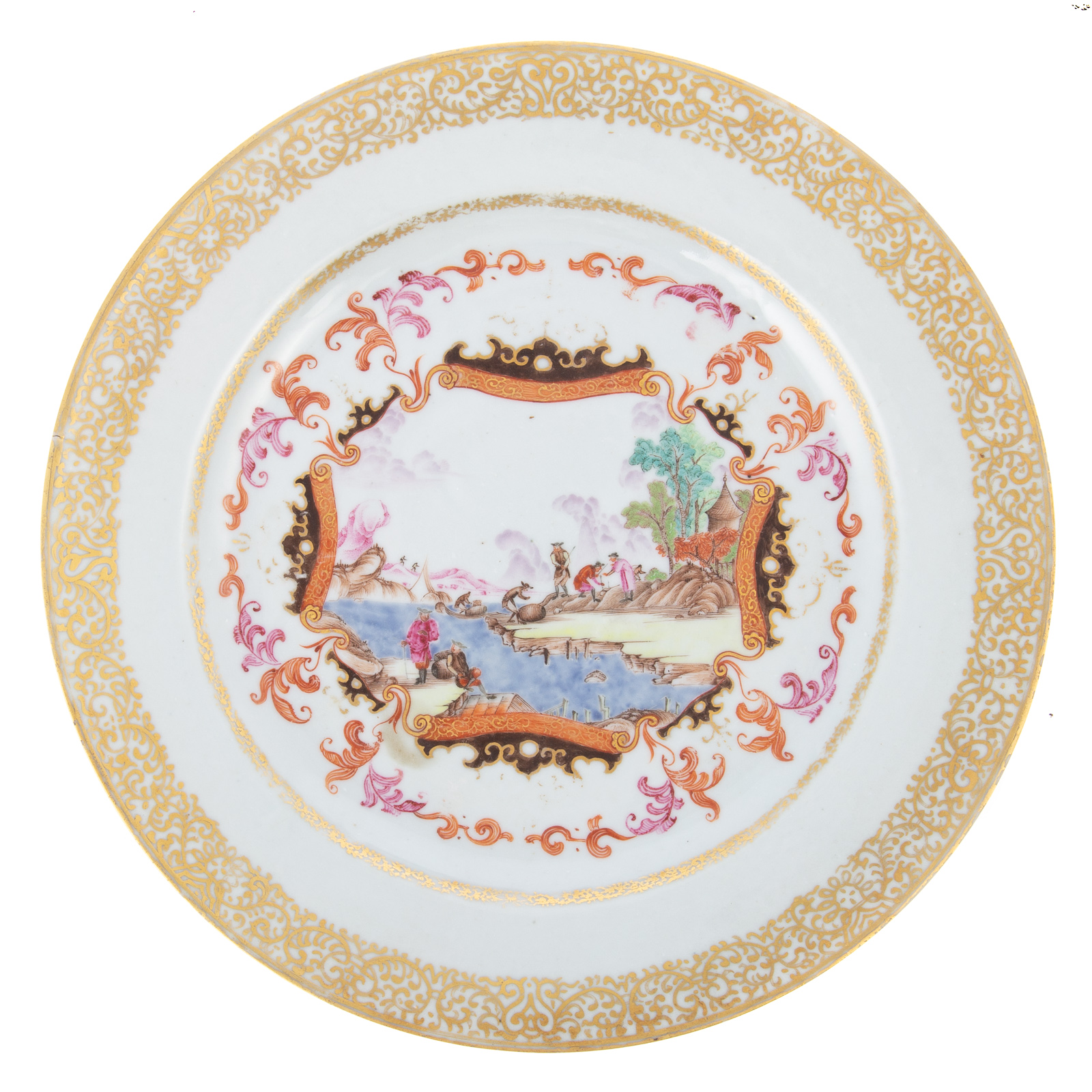 CHINESE EXPORT PLATE IN THE MEISSEN