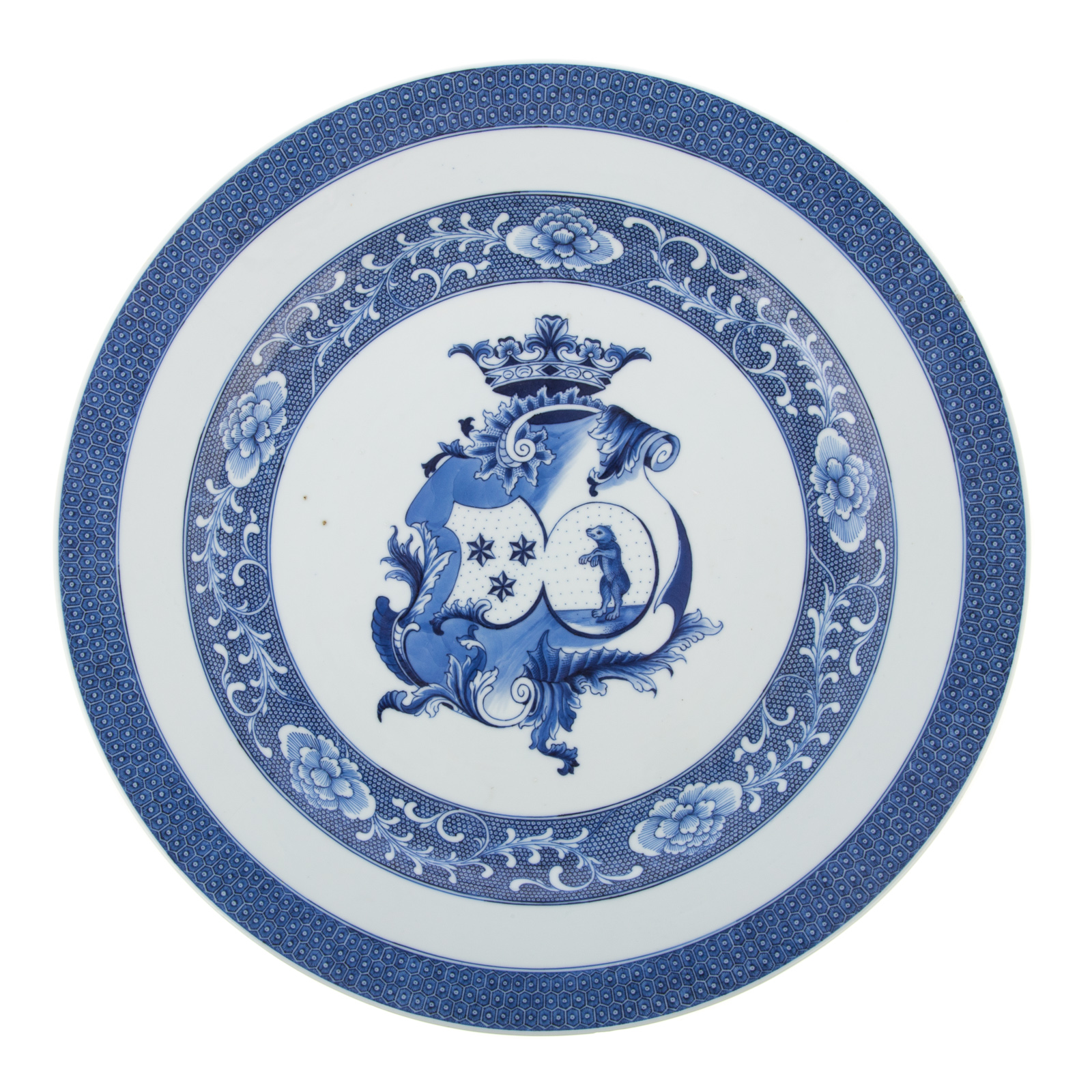 RARE DUTCH MARKET BLUE/WHITE ARMORIAL