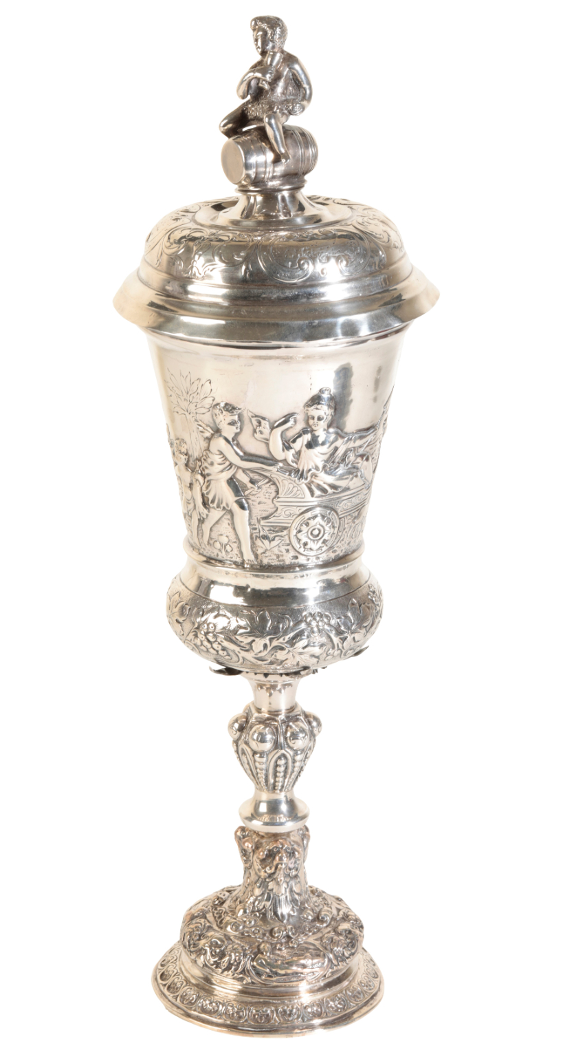 A LATE 19TH CENTURY SILVER CUP