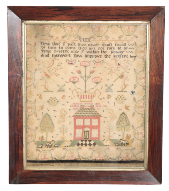 A WILLIAM IV NEEDLEWORK SAMPLER  33901e