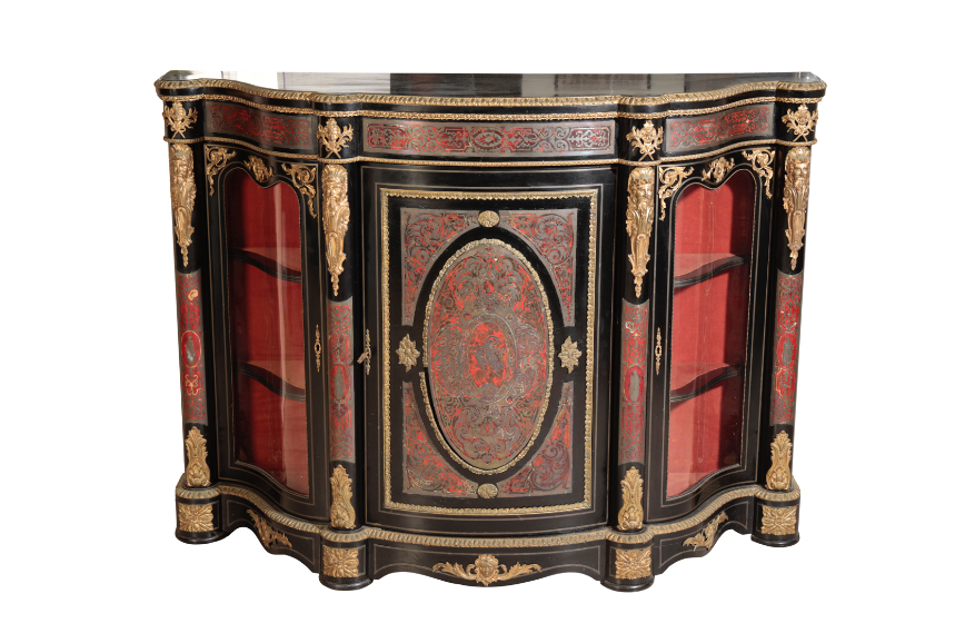 A VICTORIAN BOULLE WORK AND GILT