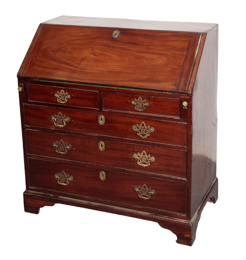 A GEORGE III MAHOGANY BUREAU last 339077