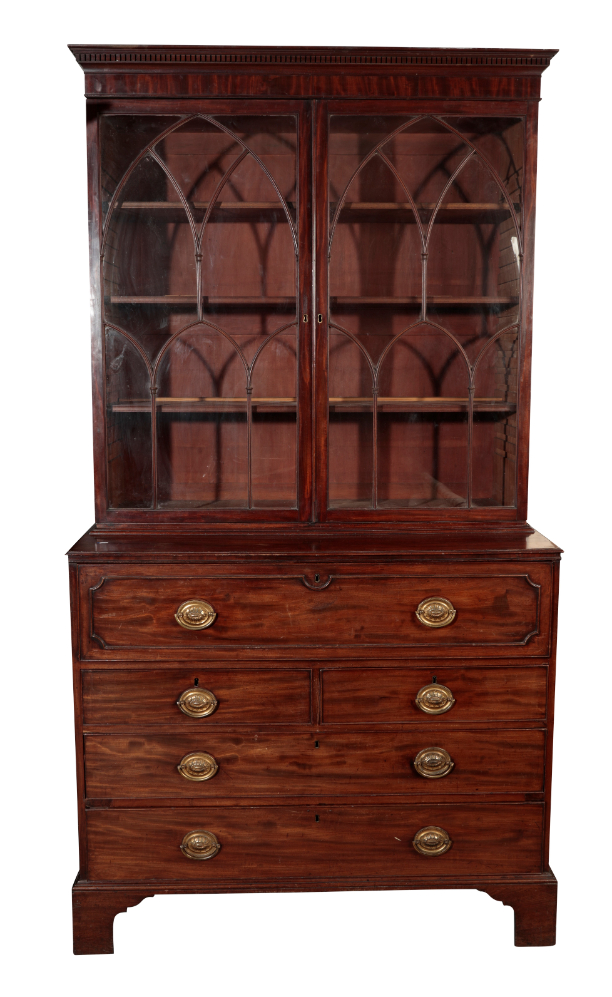 A LATE GEORGE III MAHOGANY SECRETAIRE 339098