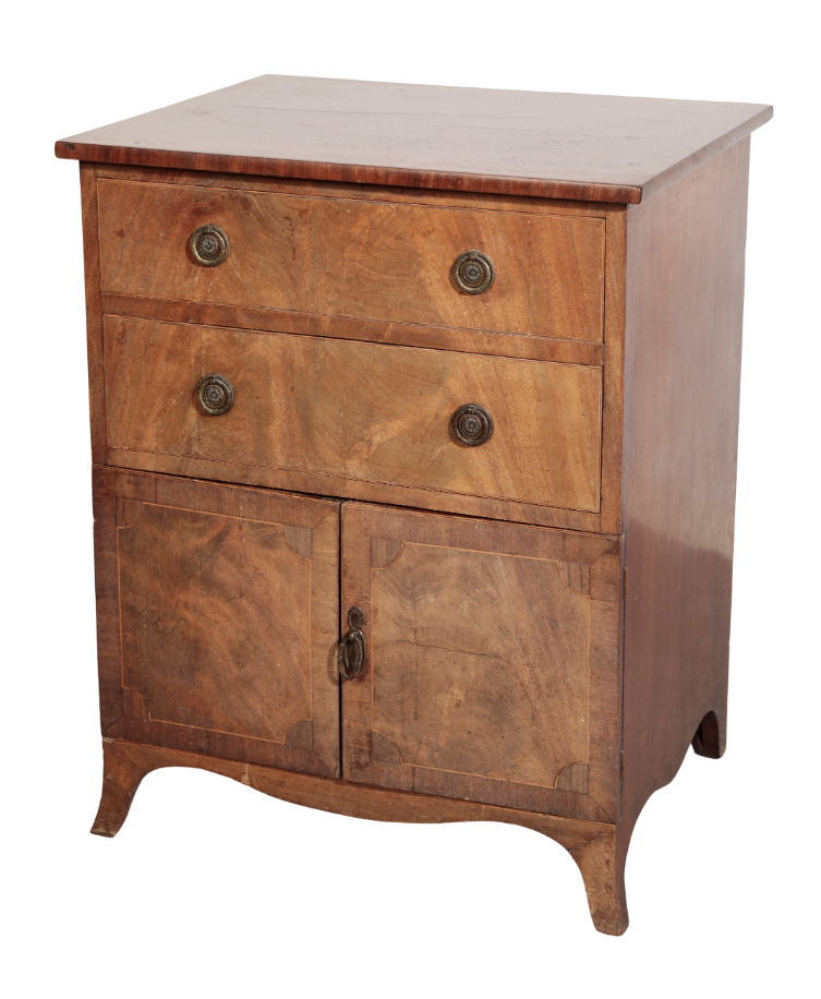 A WALNUT COMMODE PROBABLY DUTCH  3390a3