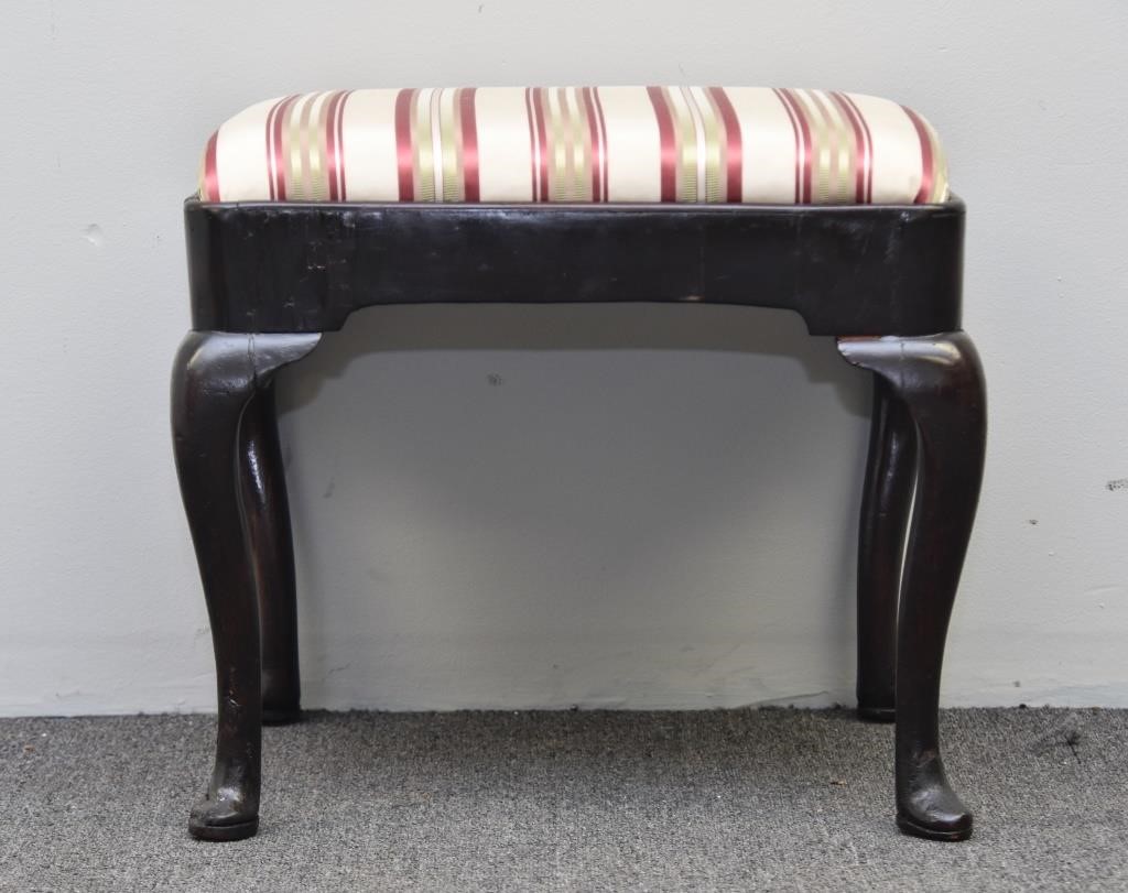 English Queen Anne footstool 18th 3390c7