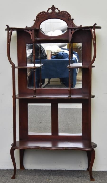 Delicate mahogany etagere or what not 3390ca