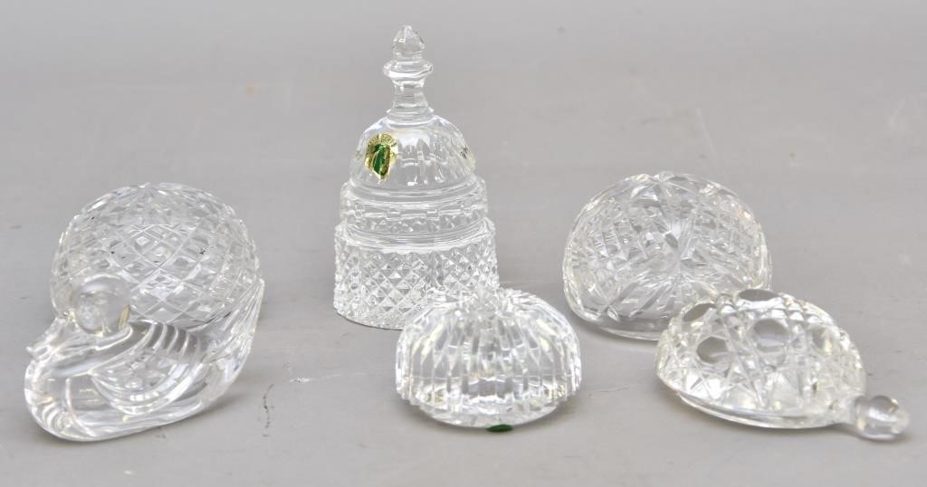 Six Waterford paperweights consisting 3390e1