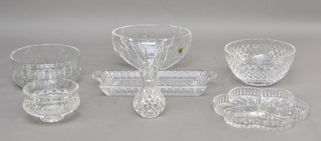 Seven pieces of Waterford crystal