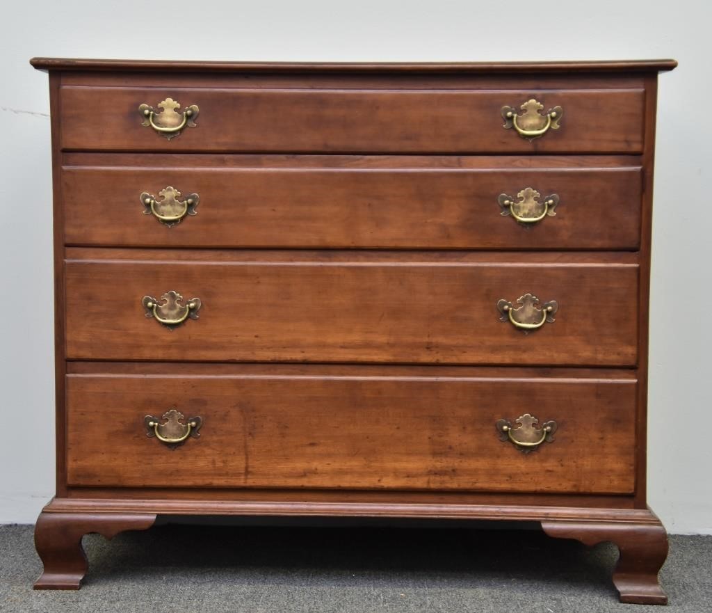 Chippendale cherry chest of drawers,