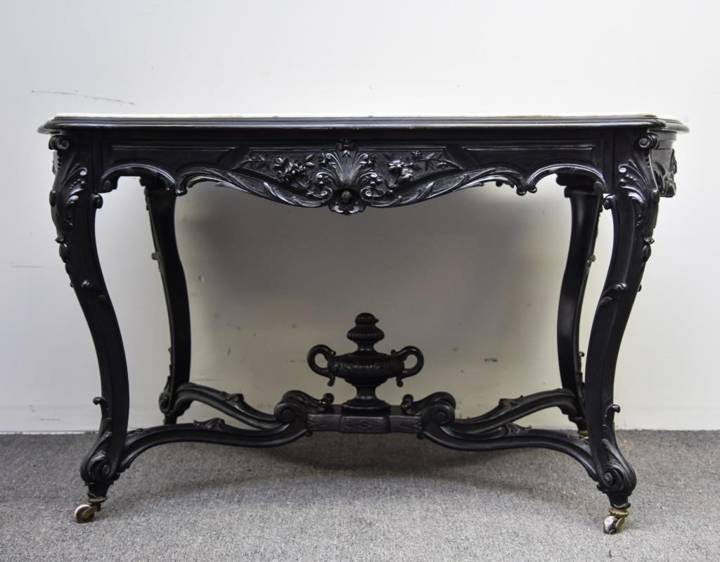 Finely carved Victorian ebonized 339146