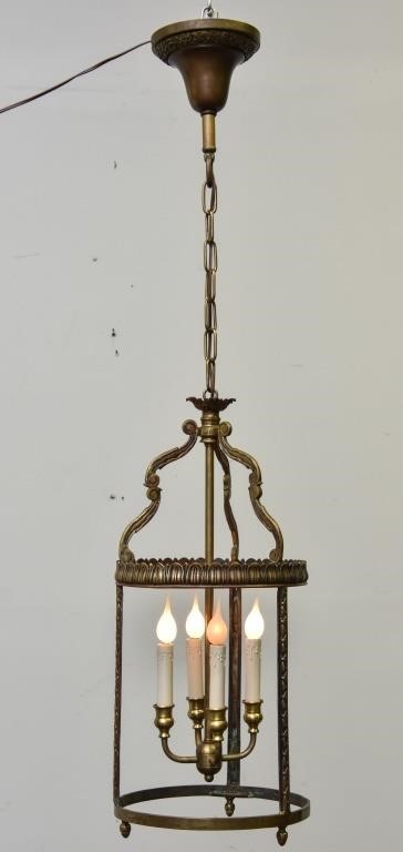 Cast bronze center hall lamp (no