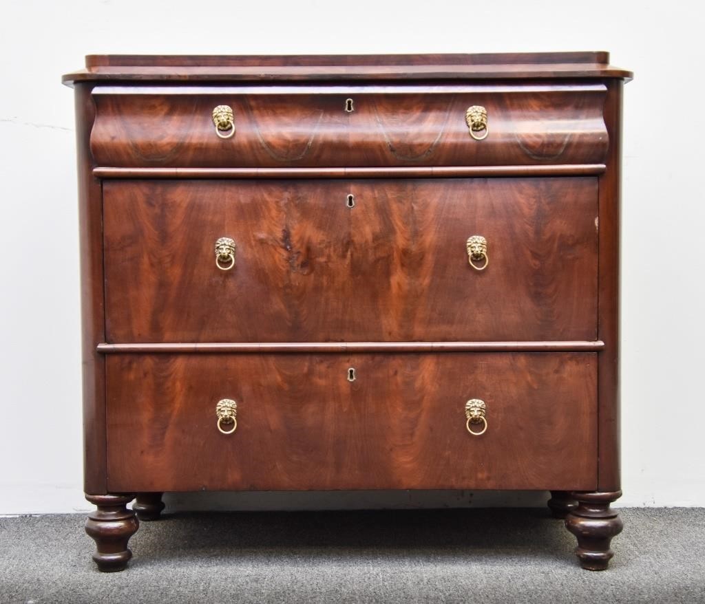 Biedermeier Mahogany chest of drawers,