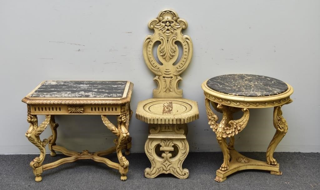 Two Italian style painted tables 3391c3