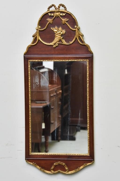 Queen Anne style mahogany mirror 3391cd