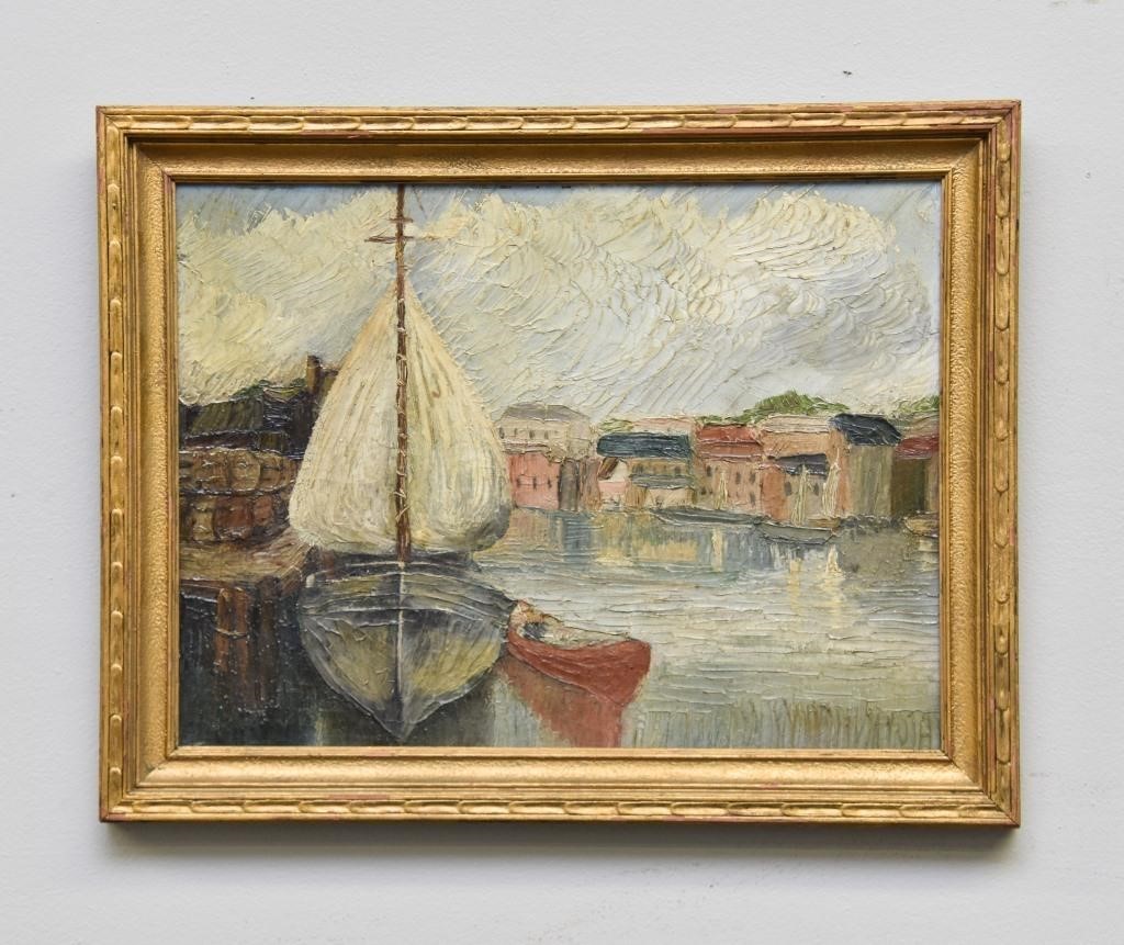 Dutch Impressionist canal scene