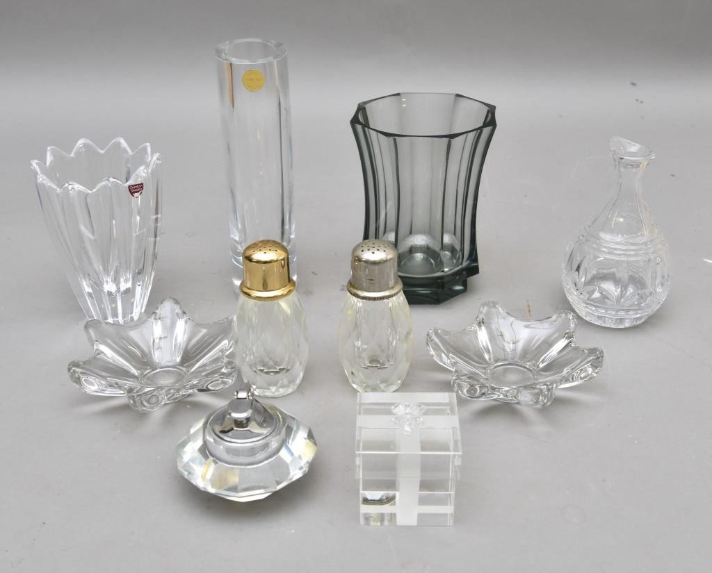 Crystal glass tableware, various makers,