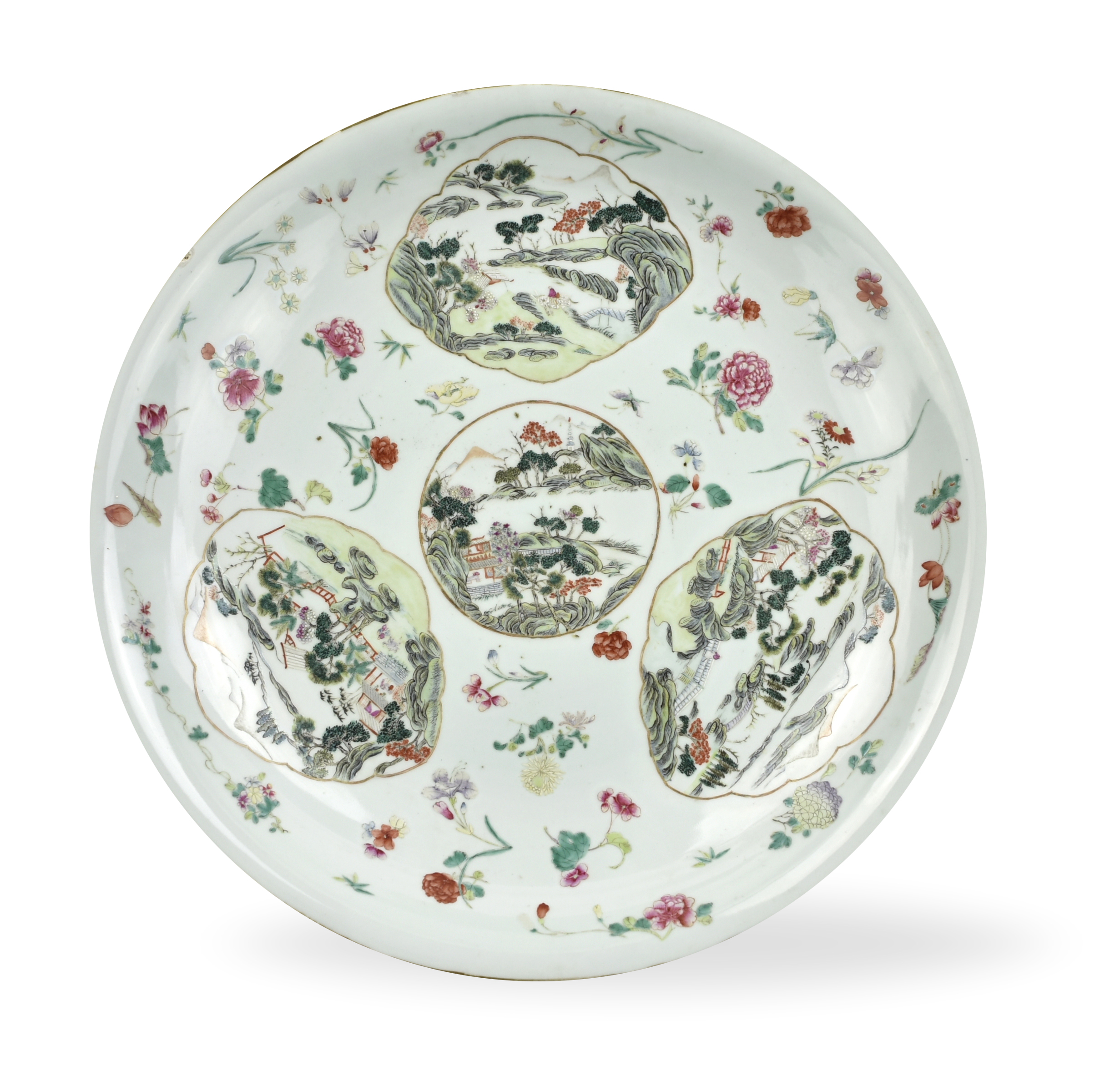 LARGE CHINESE FAMILLE ROSE CHARGER 19TH 339239