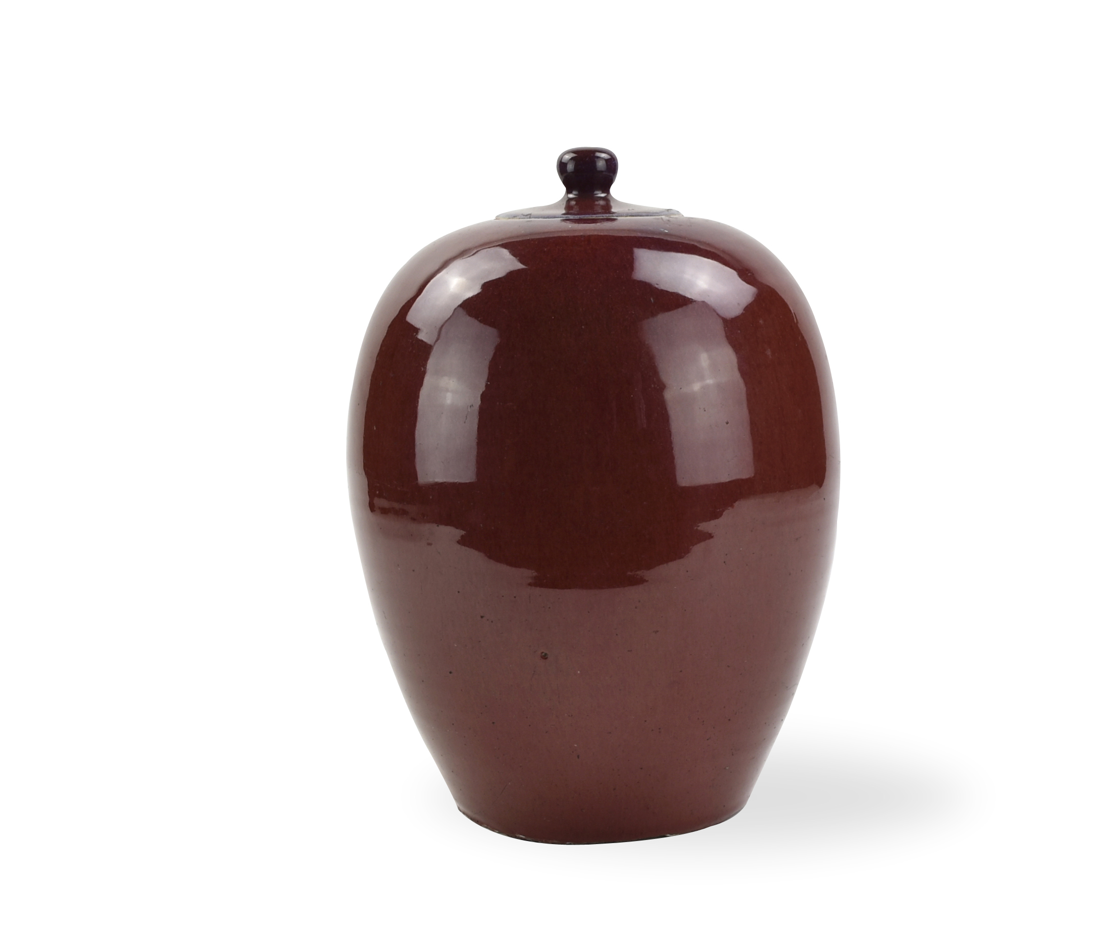 LARGE CHINESE RED FLAMBE GLAZED 33924a