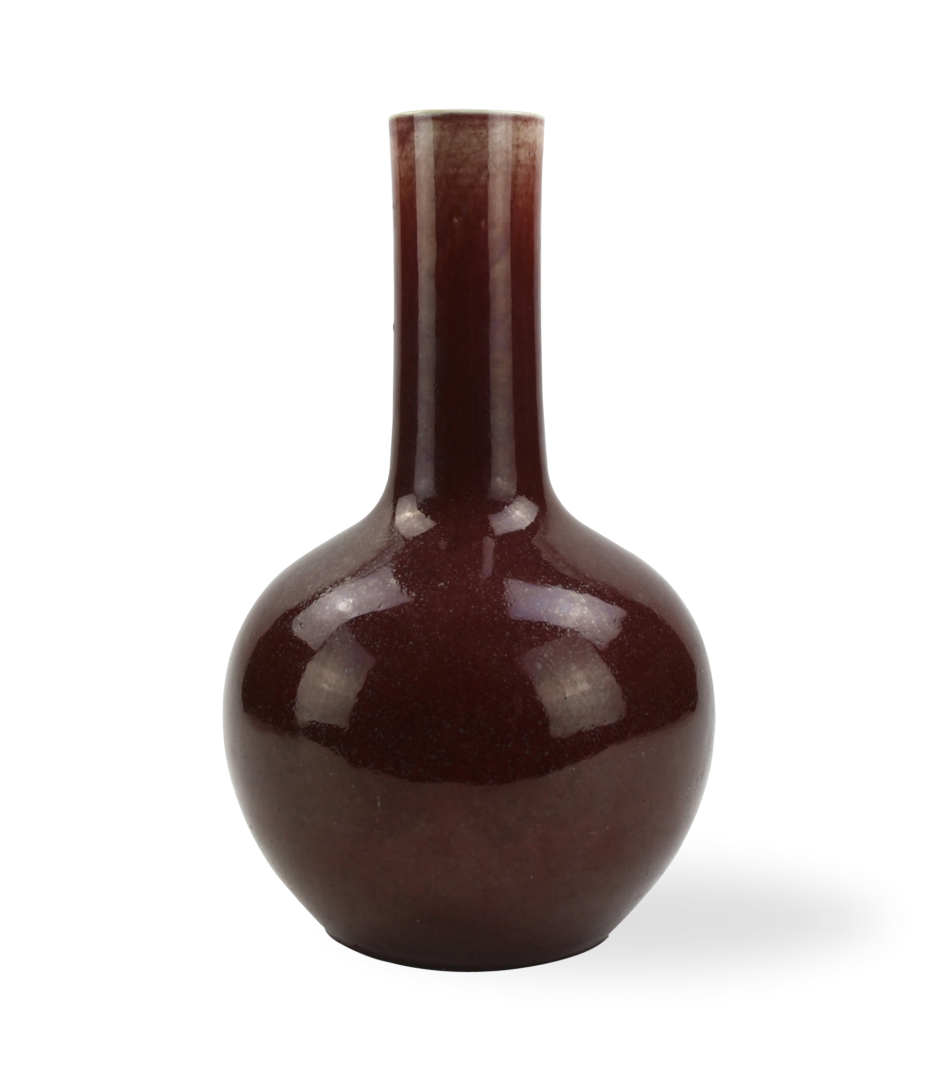 CHINESE RED GLAZED GLOBULAR VASE  33924b