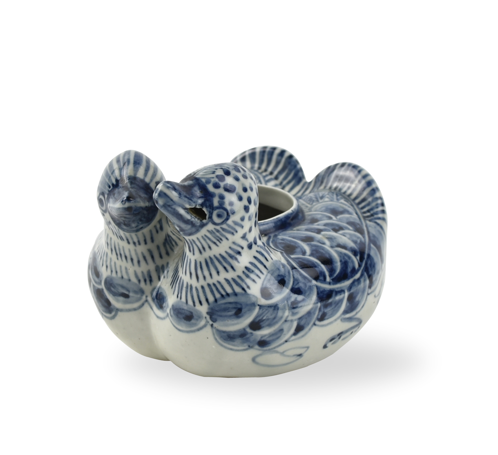 CHINESE BLUE& WHITE MANDARIN DUCK WATERPOT,