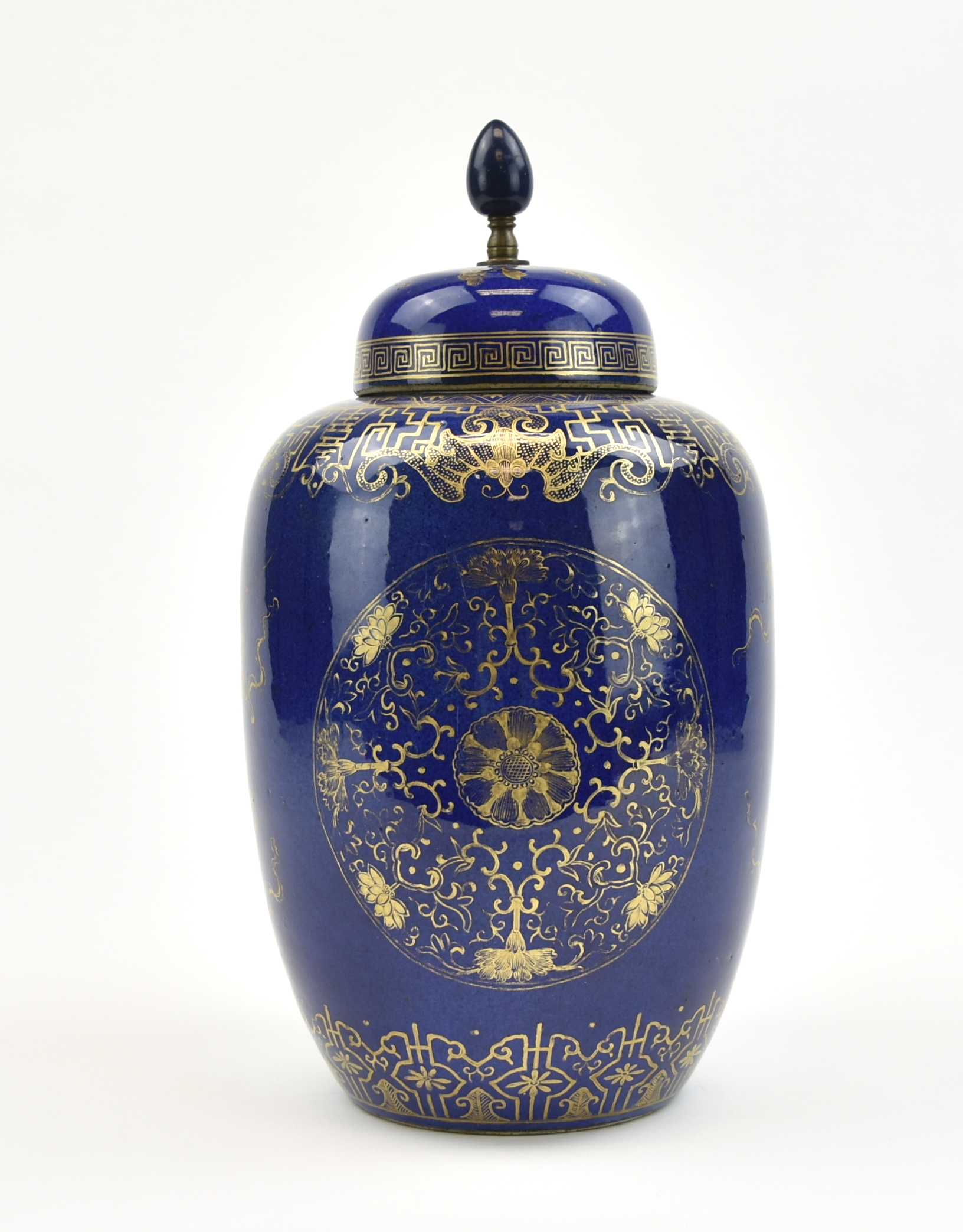 CHINESE GILT POWDER BLUE GLAZED 339292