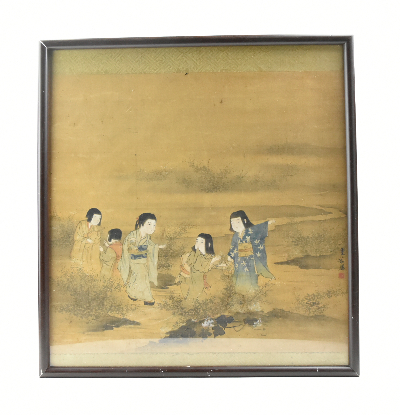 A JAPANESE FRAME COLOR PAINTING 3392a3