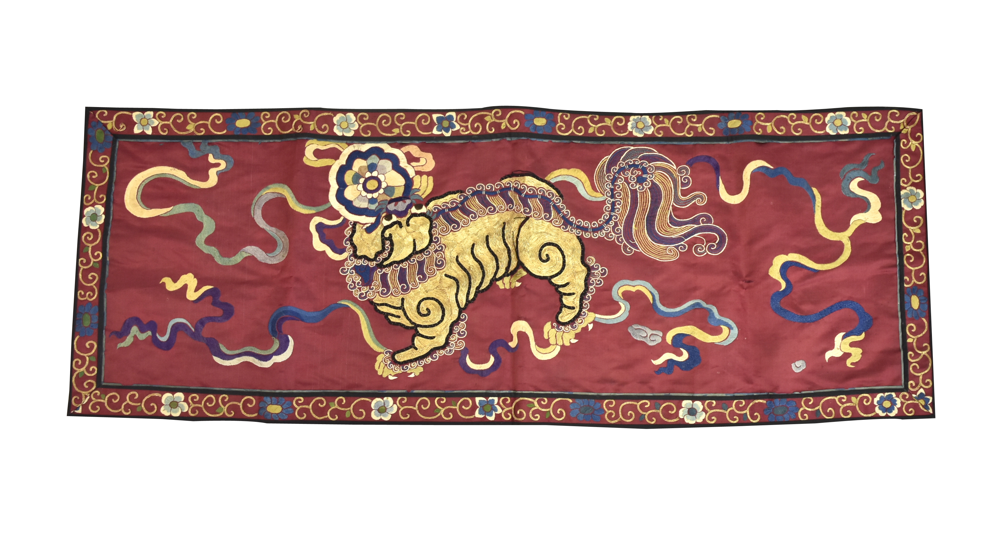 CHINESE EMBROIDERY OF FOO-DOG,