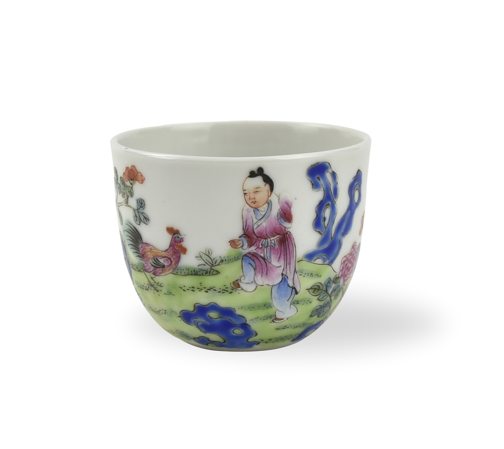 CHINESE FAMILLE ROSE CHICKEN CUP 3392dc