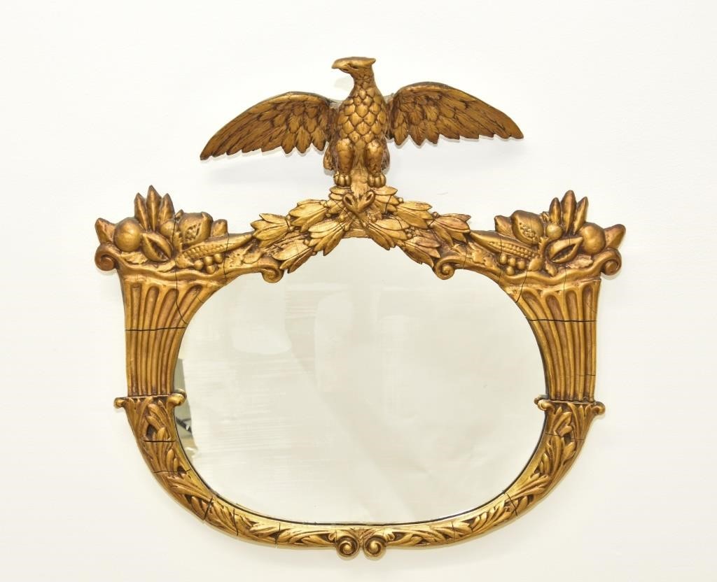 Federal style plaster gilt decorated