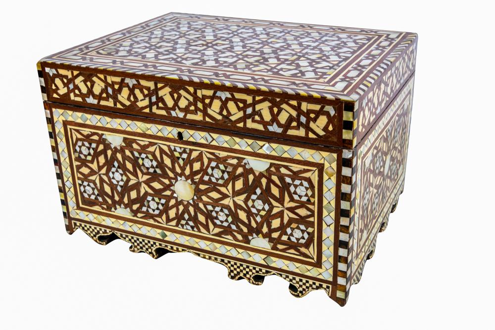 MOORISH STYLE BONE INLAID TABLE 336c54