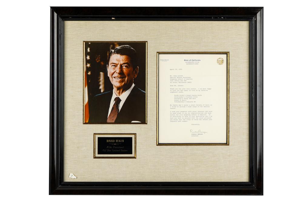 RONALD REAGAN (1911 - 2004): SIGNED