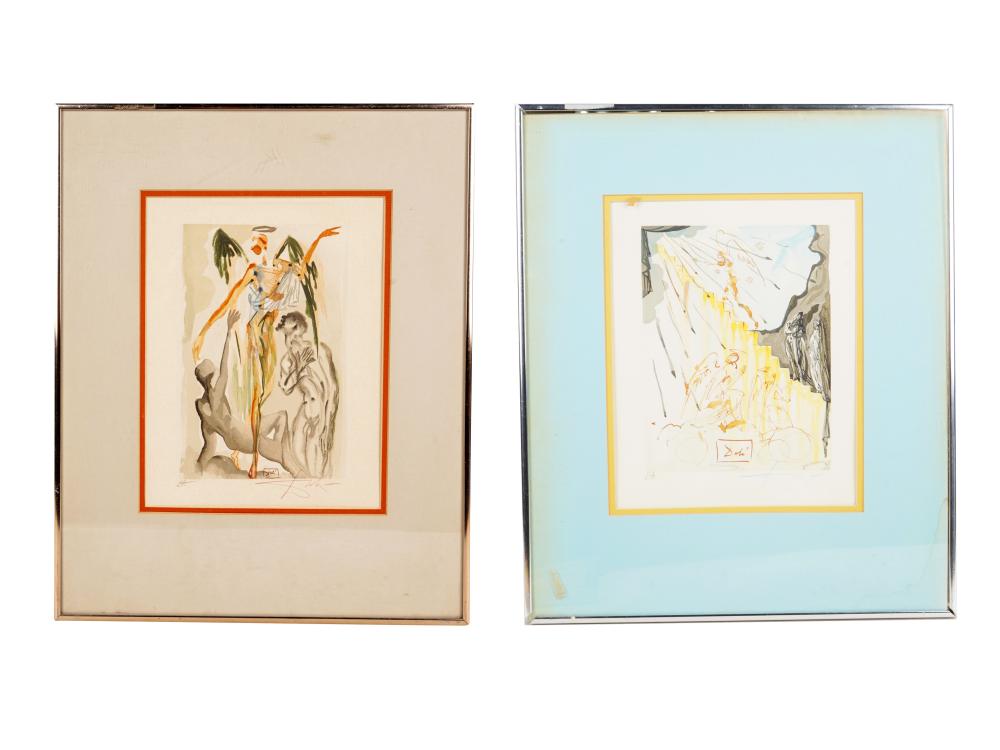 SALVADOR DALI: TWO COLORED PRINTS