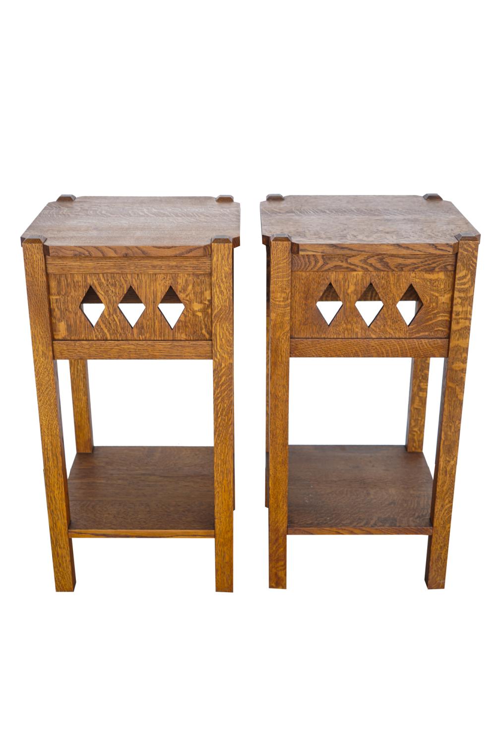 PAIR OF ARTS & CRAFTS END TABLESCondition: