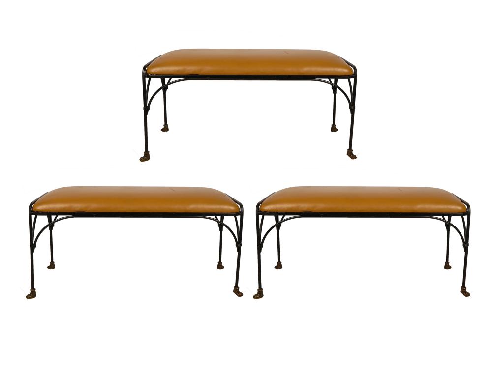 THREE GIACOMETTI-STYLE BENCHESwith