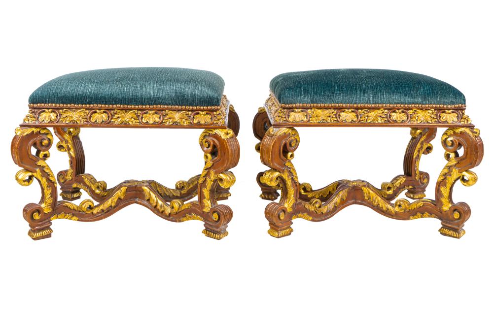 PAIR OF REGENCE-STYLE CARVED WOOD