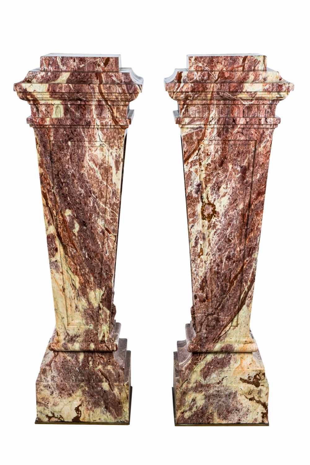 PAIR OF BRECHE VIOLETTE MARBLE