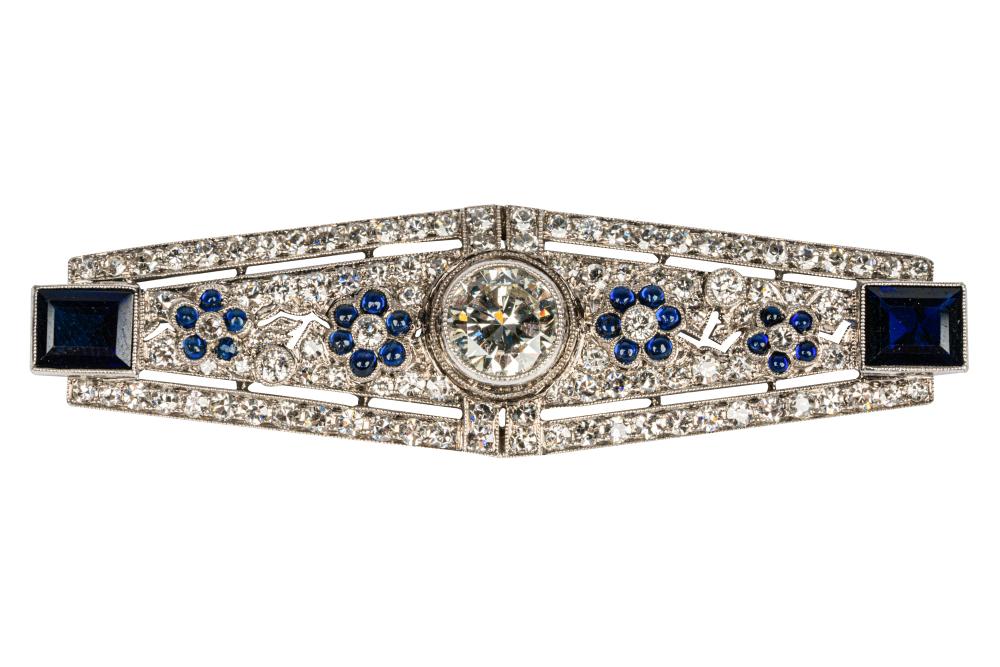 ART DECO PLATINUM DIAMOND SAPPHIRE 336e52