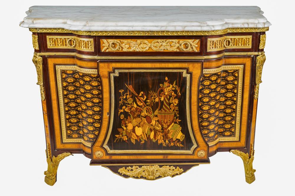 REGENCE-STYLE BRONZE-MOUNTED MARQUETRY