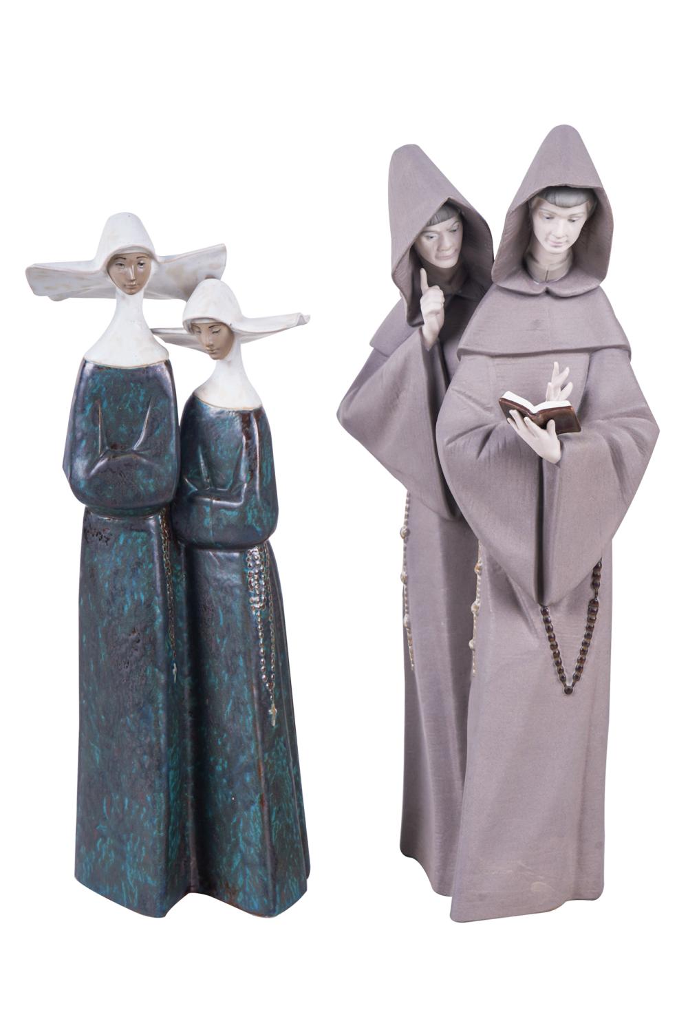 LLADRO MONK GROUP NUN GROUPmarked 336edc