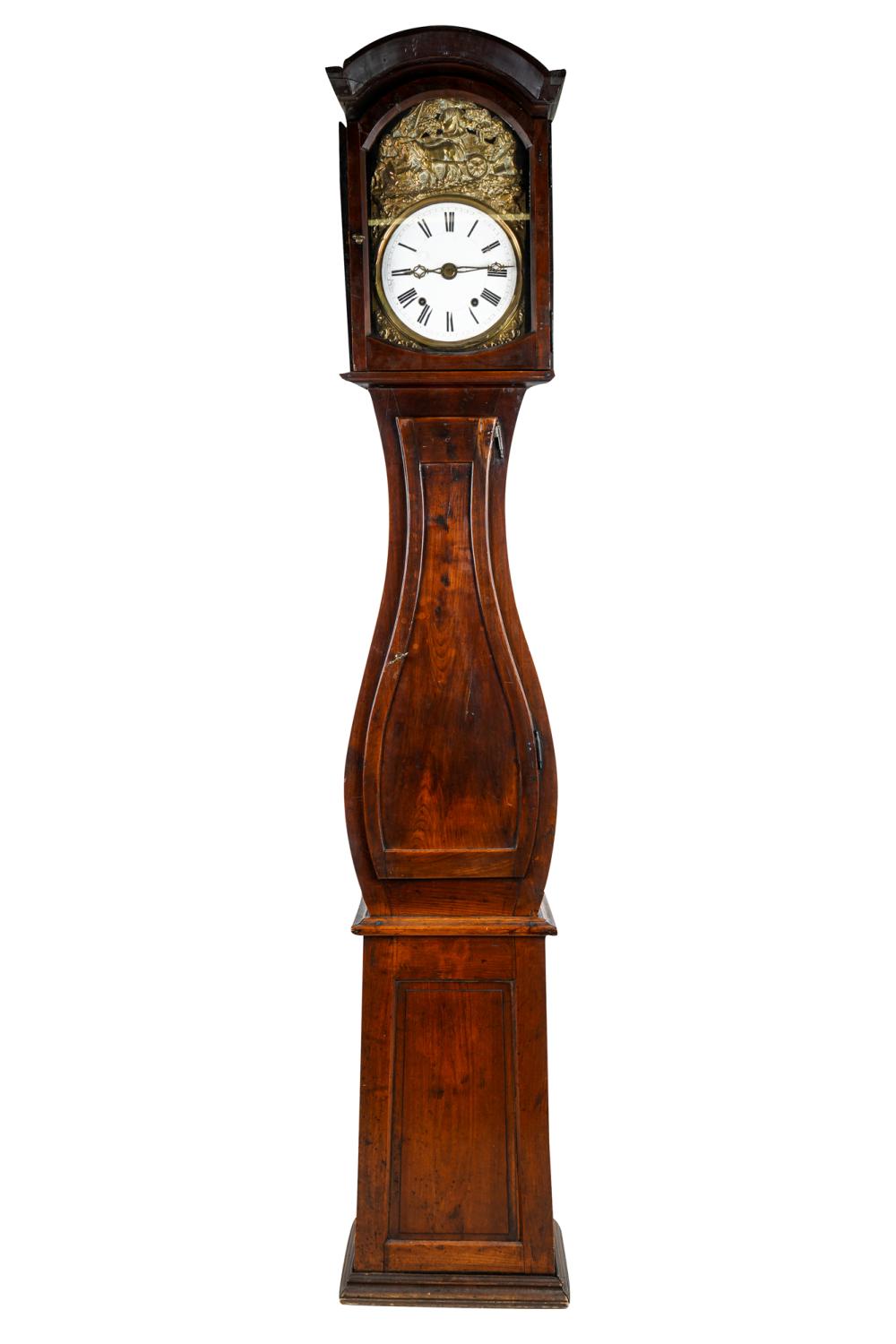 CONTINENTAL CARVED TALL CASE CLOCKunsigned,