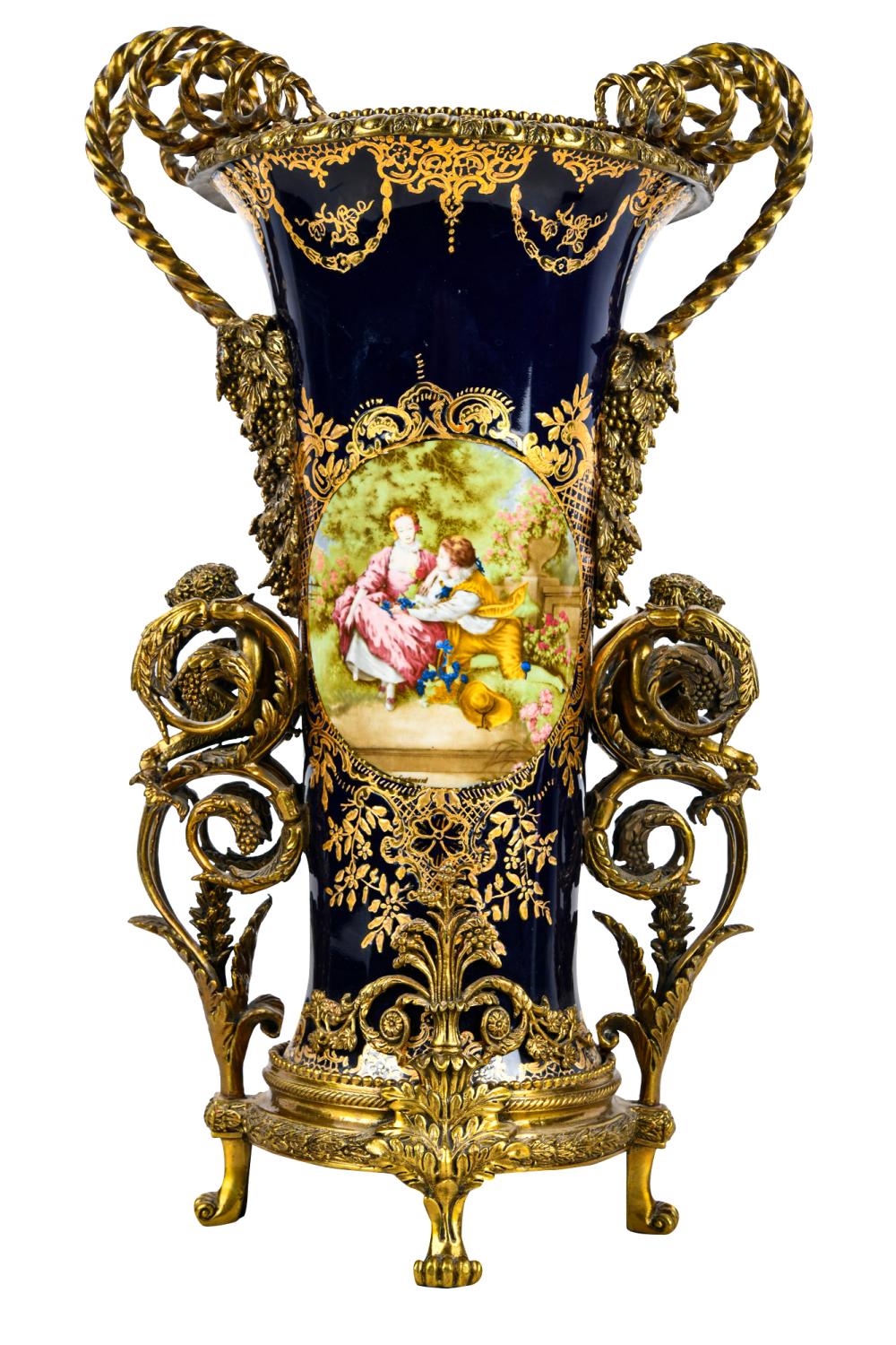 FRENCH STYLE GILT METAL MOUNTED