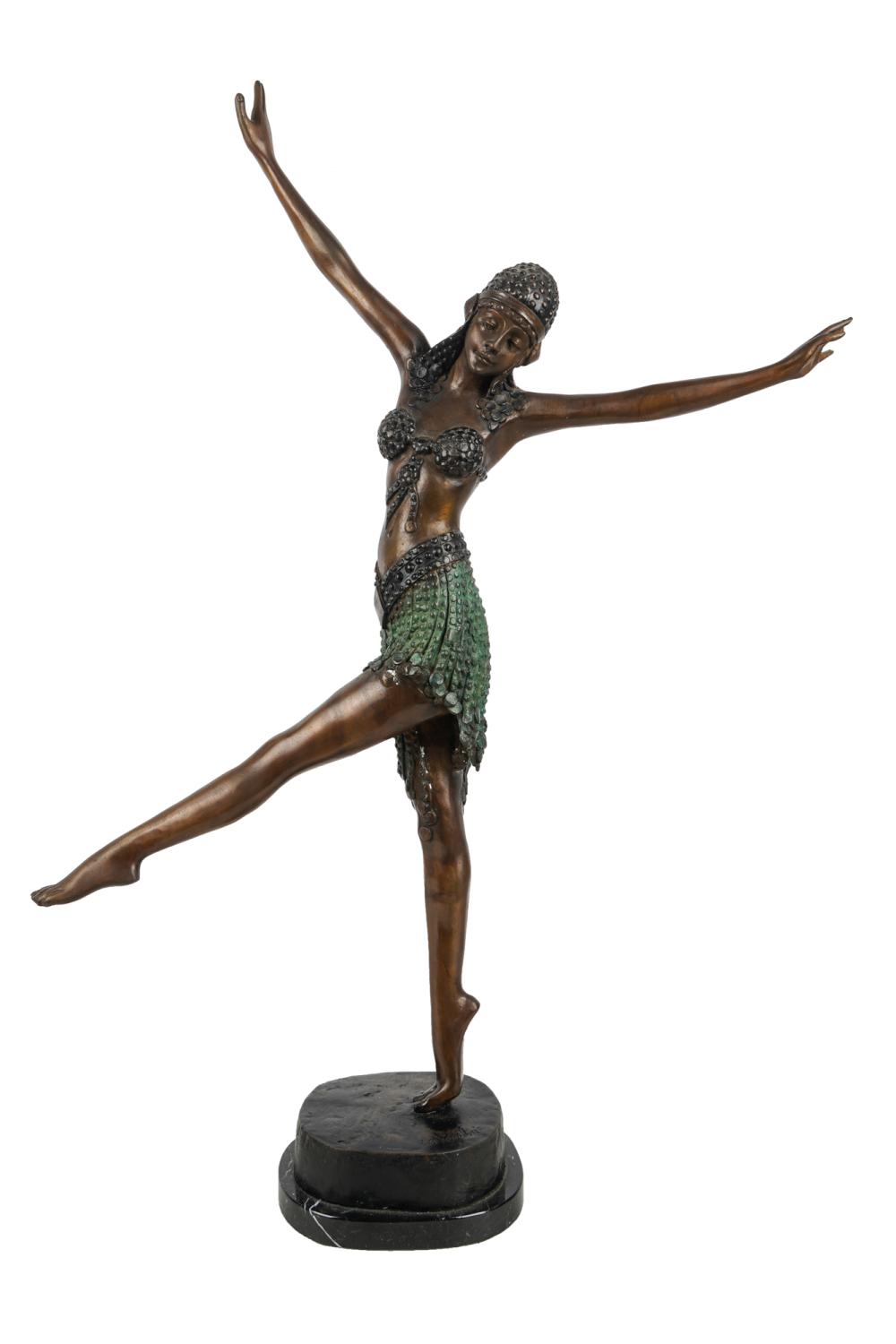 DECO BRONZE OF A WOMANinscribed