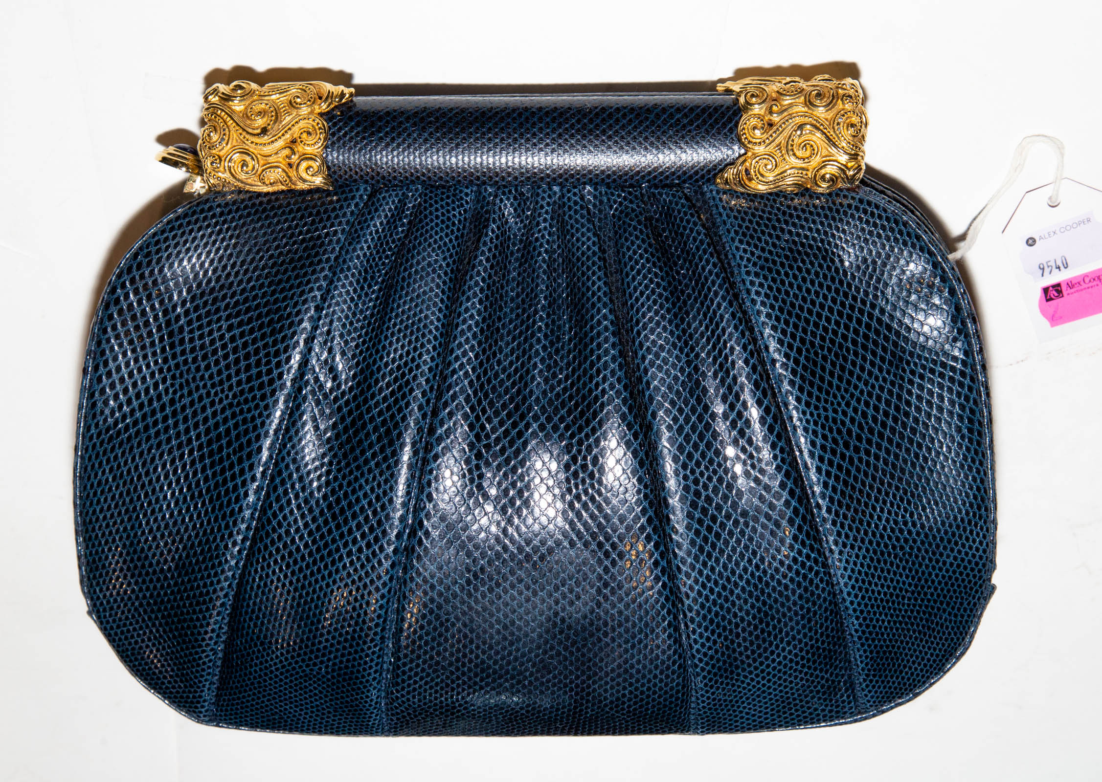 JUDITH LEIBER NAVY KARUNG HANDBAG 33702d