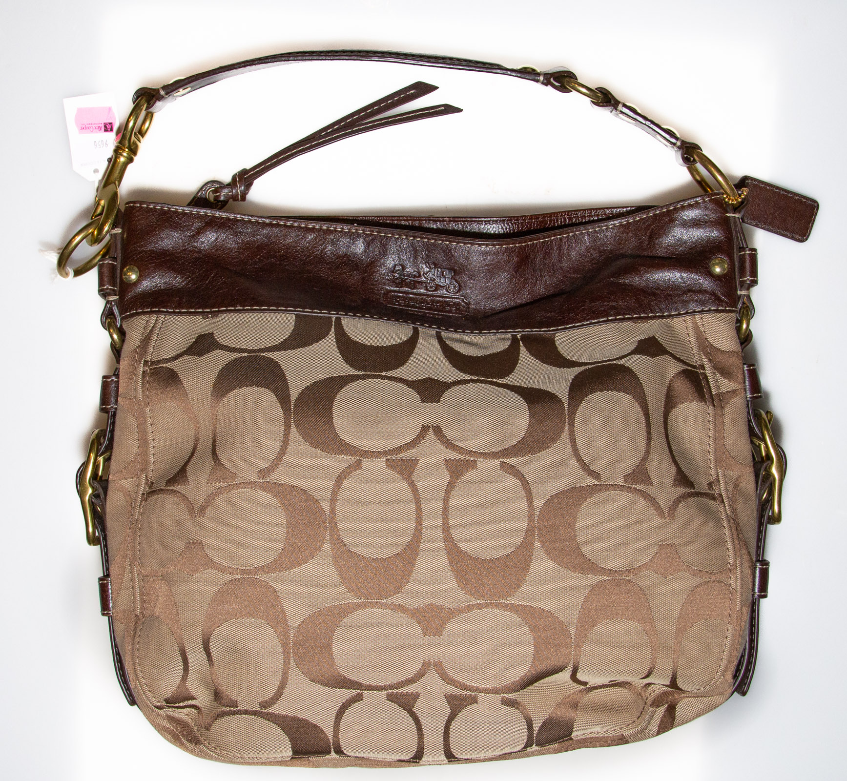 COACH LOGO CANVAS HANDBAG serial  337038